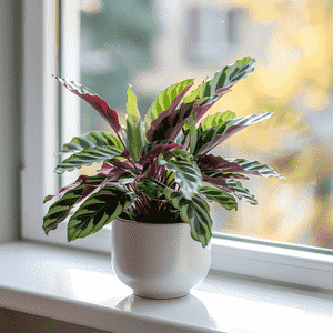 Pin stripe plant(Goeppertia ornata)