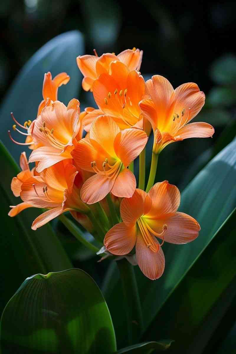 Bush lily(Clivia miniata)