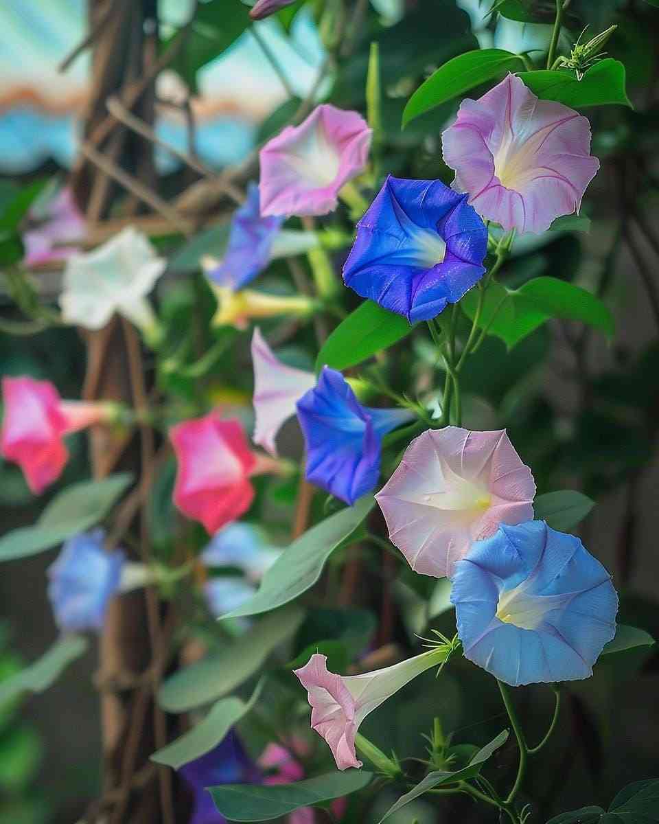 Common morning glory(Ipomoea purpurea)